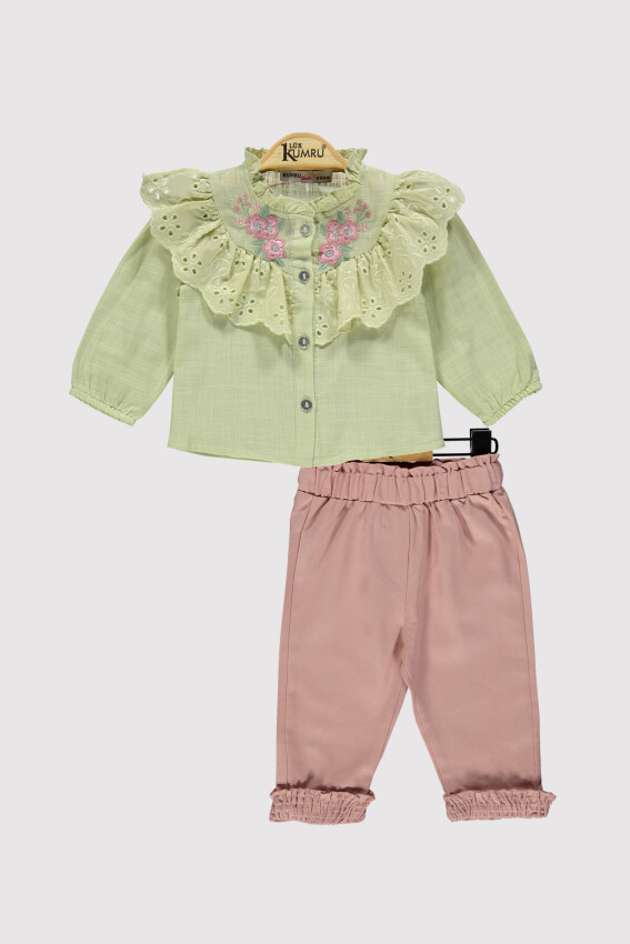 Baby Girl Lace Embroidered Set 6-18M Kumru Bebe 1075-4232 - 5