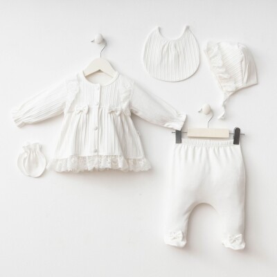 Baby Girl Moalisa Girl 5 Piece Set 0-1M Minizeyn 2014-7072 - Minizeyn