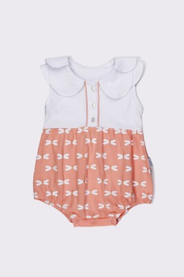 Baby Girl Onesie with Daisy 3-12M Kidexs 1026-60102 Salmon Color 