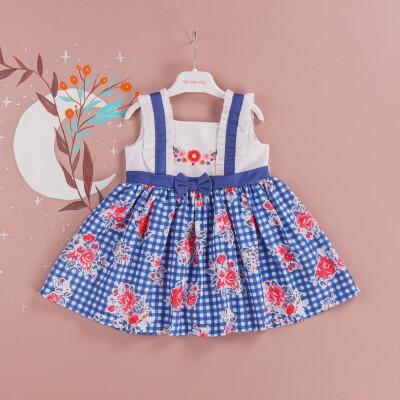Baby Girl Plaid Dress 9-24M BabyRose 1002-3696 Темно-синий