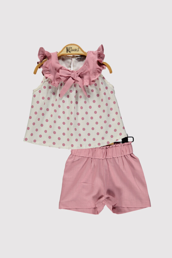 Baby Girl Printed Bow Set 6-18M Kumru Bebe 1075-4389 - 4