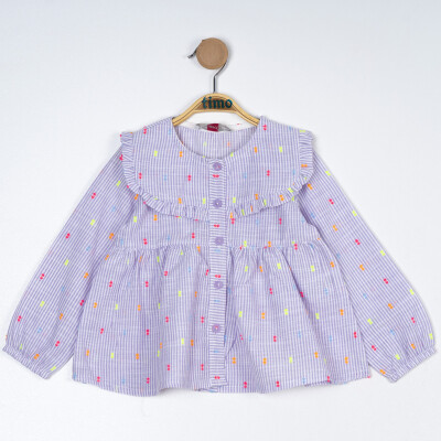 Baby Girl Square Neck Blouse 6-24M Timo 1018-TK5DÜ012257561 - 2