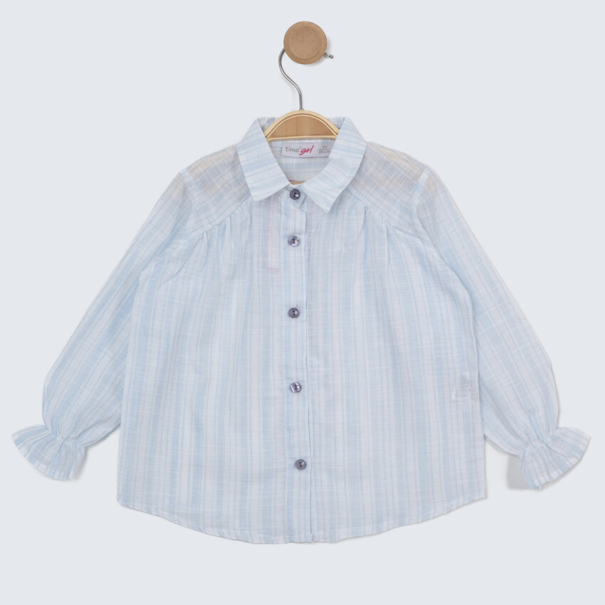 Baby Girl Striped Balloon Sleeve Shirt 6-24M Timo 1018-TK5DÜ042242811 - 1