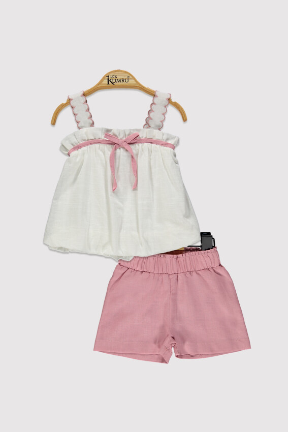 Baby Girl Suspender Embroidered Set 6-18M Kumru Bebe 1075-4390 - 3