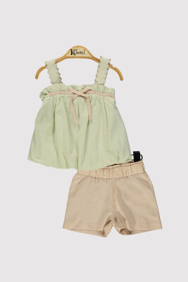 Baby Girl Suspender Embroidered Set 6-18M Kumru Bebe 1075-4390 Mint Green 