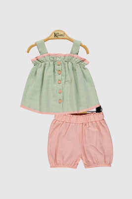 Baby Girl Suspender Set 6-18M Kumru Bebe 1075-4392 Mint Green 