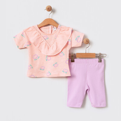 Baby Girl Two Piece Set 6-18M Tuffy 1099-TFA-5636 Blanced Almond