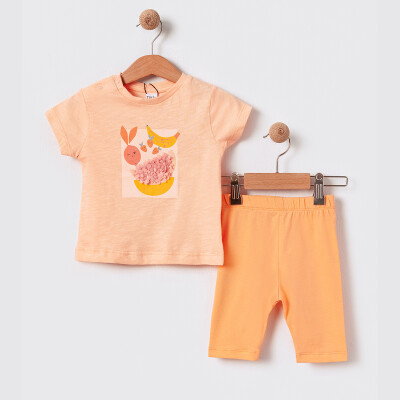 Baby Girl Two Piece Set Tuffy 6-18M Tuffy 1099-TFA-5637 pinkish orange