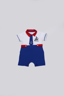 Baby Rompers with Sail Embroidered 3-12M Kidexs 1026-60109 Светло-серовато- синий