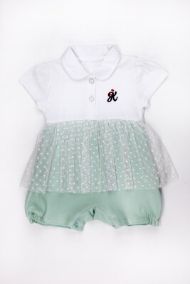 Baby Rompers with Tulle 3-12M Kidexs 1026-60114 Mint Green 