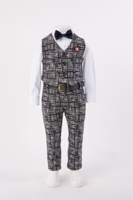  Baby Suit with Knitted Vest Lemon 1015-9566 - Lemon