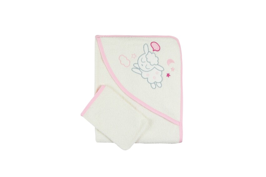 Baby Towel with Cute Sheep 2pcs. 0-9M Babydo 1047-BD-1068 - 1