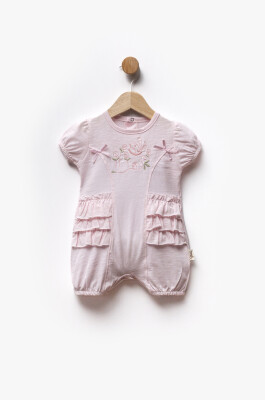 Bird Embroidered Ruffle Detail Short Sleeve Jumpsuit 3-6M Flexi Baby 2063-236591 - Flexi Baby (1)