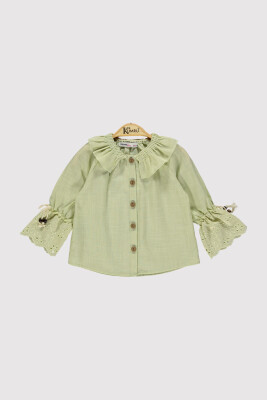 Bow Sleeve Shirt 10-13Y Kumru Bebe 1075-4236 Mint Green 