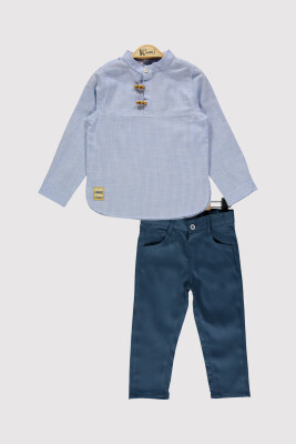 Boy Buttoned Suit 2-5Y Kumru Bebe 1075-4385 Blue