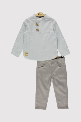 Boy Buttoned Suit 2-5Y Kumru Bebe 1075-4385 Mint Green 