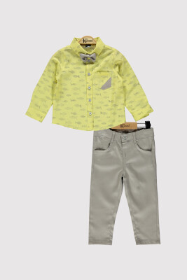 Boy Fish Printed Shirt Set 2-5Y Kumru Bebe 1075-4312 - Kumru Bebe