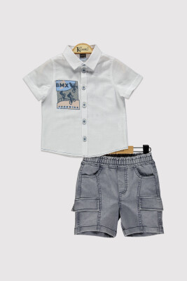 Boy Printed Suit 2-5Y Kumru Bebe 1075-4279 White