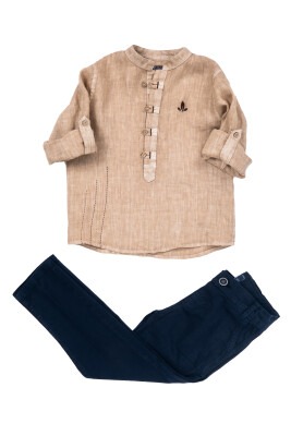 Boy Shirt Set With Pants 1-4Y Lemon 1015-9696 Бежевый 