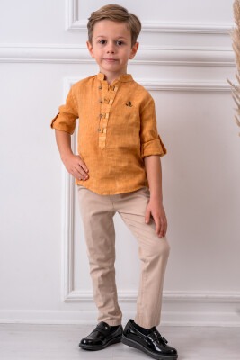 Boy Shirt Set With Pants 1-4Y Lemon 1015-9696 - Lemon (1)