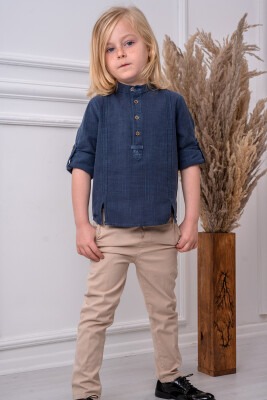 Boy Shirt Set With Pants 5-8Y Lemon 1015-9713 - 2