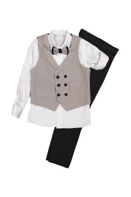Boy Sport Smokin Set with 6 Button Vest 1-4Y Messy 1037-5703 Gray