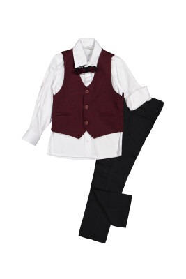 Boy Sport Suit Set with 3 Button Vest 1-4Y Terry 1036-5500-1 - 2
