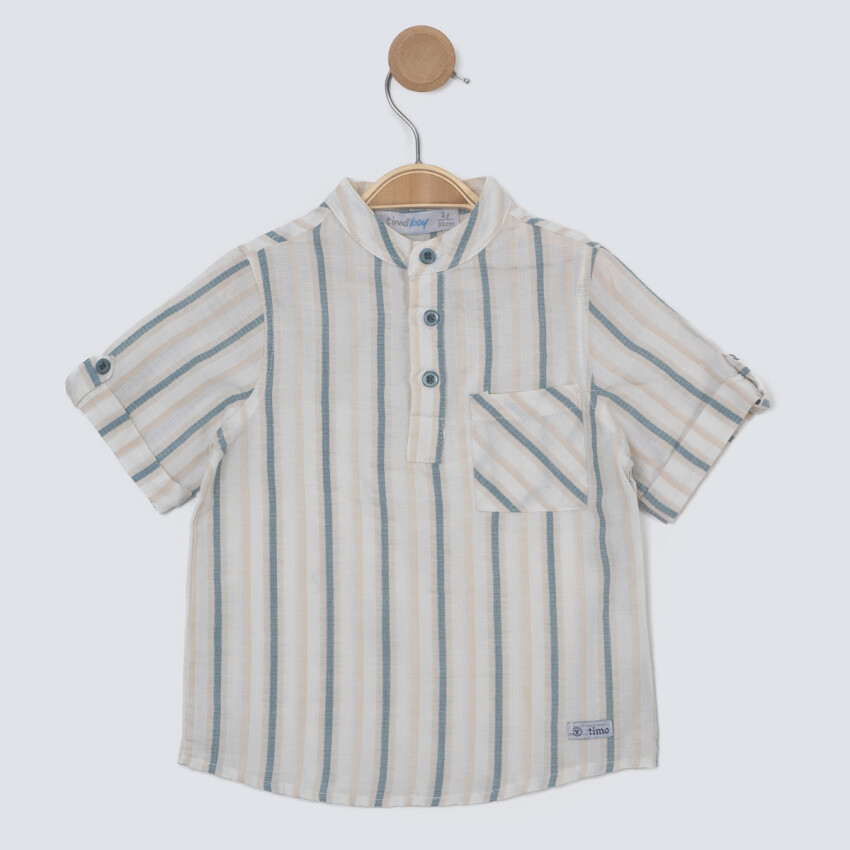 Boy Striped Shirt 6-9Y Timo 1018-TE5DÜ202242503 - 2