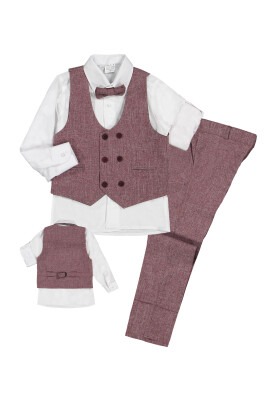 Boy Suit Set with Cationic Vest 5-8Y Terry 1036-5507-2 - 2