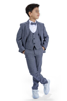 Boy Suit Set with Cationic Vest and Jacket 1-4Y Terry 1036-5639-1 - Terry