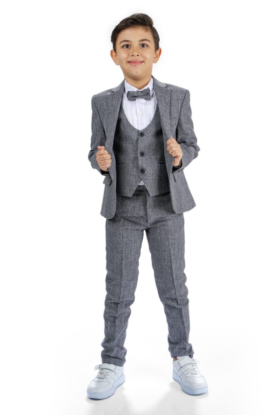 Boy Suit Set with Cationic Vest and Jacket 9-12Y 1036-5641-1 - 3