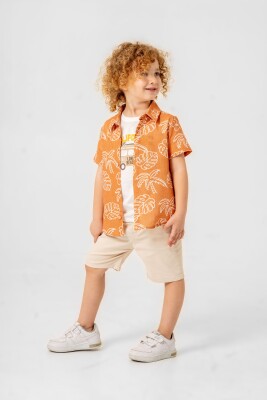 California Printed Shirt 3-Piece Boys Suit 2-5Y Sani 1068-30054 - Sani