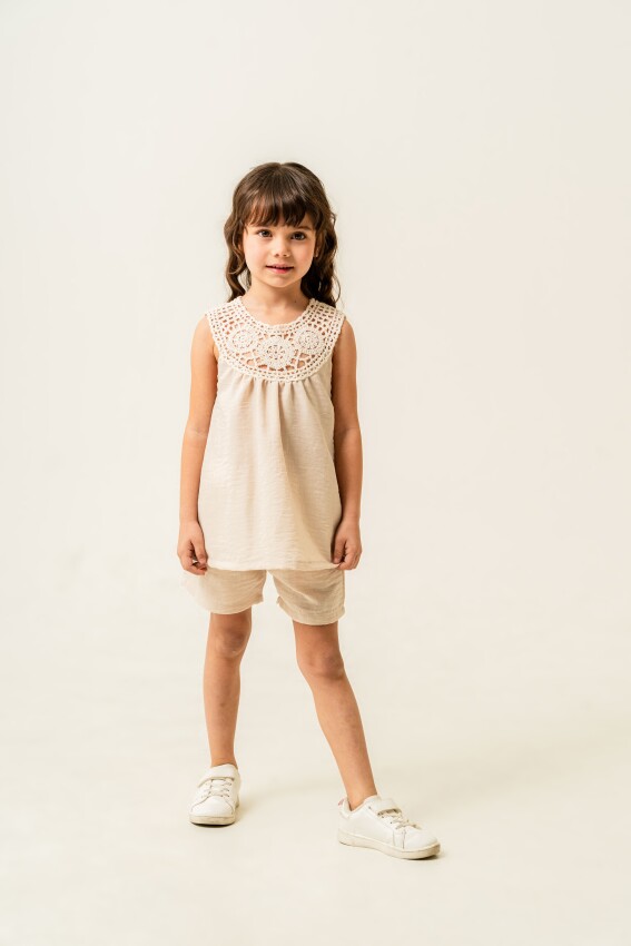 Crochet Blouse 2-Piece Girls Set 2-5Y Sani 1068-30069 - 2