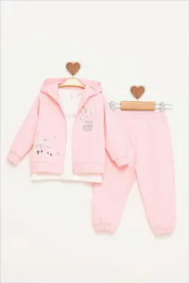 Cute Duck Embroidered Tracksuit 9-24M BabyRose 1002-7812 - BabyRose (1)