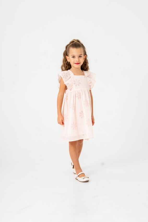 Fishnet Daisy Patterned Dress 2-5Y Sani 1068-30055 - 4