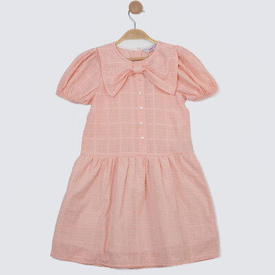 Girl Bow Dress 6-24M Timo 1018-TK5DÜ012244192 Blanced Almond