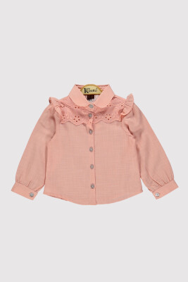 Girl Bow Shirt 10-13Y Kumru Bebe 1075-4239 Salmon Color 