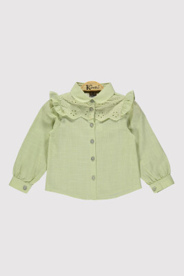 Girl Bow Shirt 10-13Y Kumru Bebe 1075-4239 Mint Green 