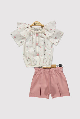 Girl Buttoned Set 2-5Y Kumru Bebe 1075-4297 Ecru