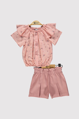 Girl Buttoned Set 2-5Y Kumru Bebe 1075-4297 - Kumru Bebe