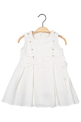 Girl Dress 2-5Y Boncuk Bebe 1006-3044 Экрю