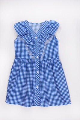 Girl Dress 2-5Y Kidexs 1026-60090 Светло-серовато- синий