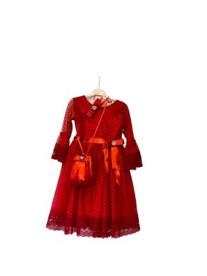 Girl Dress with Bag 6-12Y Tivido 1042-2097 - Tivido