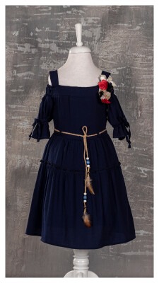 Girl Dress with Belt 6-12Y Tivido 1042-1739-1 - 3