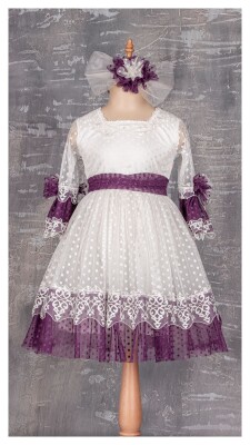 Girl Dress with Crown 2-5Y Tivido 1042-1944 Фиолетовый