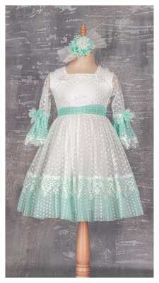 Girl Dress with Crown 2-5Y Tivido 1042-1944 Хаки 