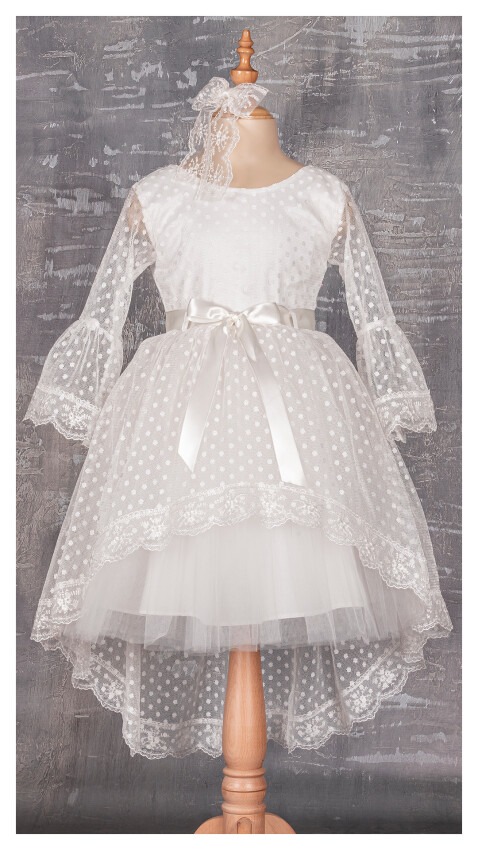 Girl Dress with Lace 5-8Y Tivido 1042-1866 - 3