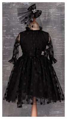 Girl Dress with Polka Dotted 6-12Y Tivido 1042-2088 Чёрный 