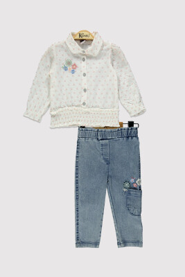 Girl Embroidered Shirt Set 2-5Y Kumru Bebe 1075-4208 - Kumru Bebe (1)