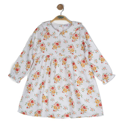 Girl Floral Dress 6-9Y Timo 1018-TK5DÜ042243833 Red